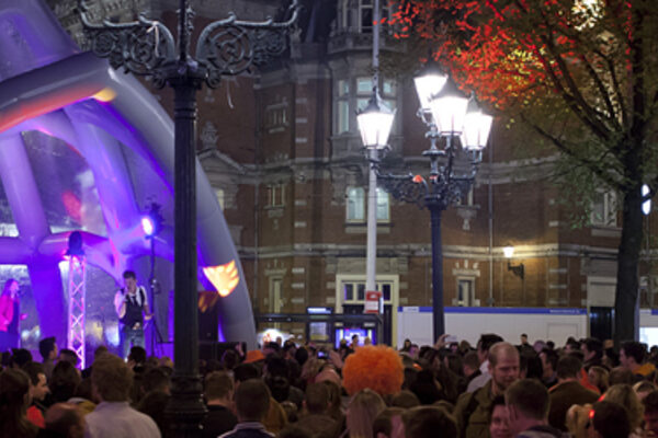Mobiel podium op maat Leidseplein