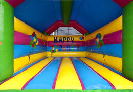 Kaufen sie standard-party-hüpfburg in auffälligen farben mit einem großen 3D-objekt oben drauf für kinder. Bestellen sie hüpfburgen online bei JB-Hüpfburgen Deutschland