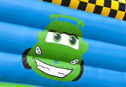 Kaufen sie standard-hüpfburg mit einem 3D-objekt eines autos auf der oberseite für kinder. Bestellen sie hüpfburgen online bei JB-Hüpfburgen Deutschland