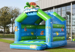 Kaufen sie einzigartige standard-hüpfburg mit einem 3D-schildkrötenobjekt auf der oberseite für kinder. Kaufen sie hüpfburgen online bei JB-Hüpfburgen Deutschland