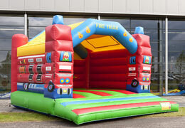 Große super-hüpfburg mit fröhlichen animationen zum thema feuerwehr für kinder. Bestellen sie hüpfburgen online bei JB-Hüpfburgen Deutschland