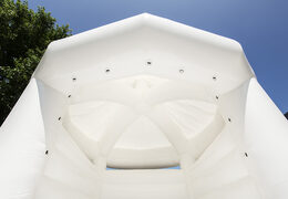 Kaufen sie eine weiße standard-karussell-hüpfburg im hochzeitsthema für kinder. Bestellen sie hüpfburgen online bei JB-Hüpfburgen Deutschland