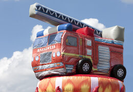 Aufblasbarer Kletterberg ohne Dach mit Wände im Thema Feuerwehr für Kids kaufen