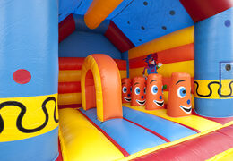 Bestellen sie eine aufblasbare multifun-hüpfburg mit dach und einem 3D-clown-objekt für kinder bei JB-Hüpfburgen Deutschland. Kaufen sie hüpfburgen online bei JB-Hüpfburgen Deutschland