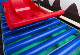 Bestellen sie aufblasbare rollenbahn doppelt im winterthema für jung und alt. Kaufen sie aufblasbare winterattraktionen jetzt online bei JB-Hüpfburgen Deutschland