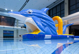 Kaufen sie eine luftdichte aufblasbare poolrutsche mit delfinmotiv für jung und alt. Bestellen sie aufblasbare wasserattraktionen jetzt online bei JB-Hüpfburgen Deutschland