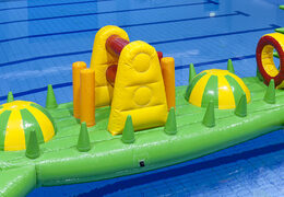 Kaufen sie aufblasbares schwimmbecken laufkrokodil 12 meter mit herausfordernden hindernisobjekten für jung und alt. Bestellen sie aufblasbare hindernisparcours jetzt online bei JB-Hüpfburgen Deutschland