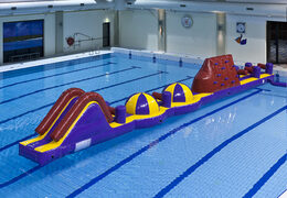 Spektakulärer aufblasbarer 17 meter langer adventure mega run XL hindernisparcours mit verschiedenen spannenden objekten für kinder. Bestellen sie aufblasbare wasserattraktionen jetzt online bei JB-Hüpfburgen Deutschland