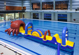 Bestellen sie einen einzigartigen aufblasbaren hindernislauf im krabbenthema mit herausfordernden hindernisobjekten für jung und alt. Kaufen sie aufblasbare wasserattraktionen jetzt online bei JB-Hüpfburgen Deutschland