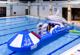 Bestellen sie eine aufblasbare hai-rutsche für jung und alt. Kaufen sie aufblasbare wasserattraktionen jetzt online bei JB-Hüpfburgen Deutschland