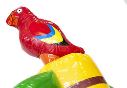 Kaufen sie einen aufblasbaren 9-meter-hindernisparcours mit dschungelmotiven für kinder. Bestellen sie aufblasbare parcours jetzt online bei JB-Hüpfburgen Deutschland