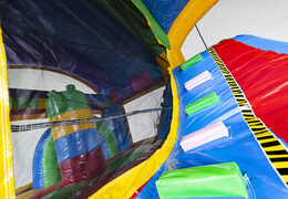 Multiplay-Superblocks-hüpfburg mit rutsche und 3D-objekten im Inneren für kinder. Kaufen sie aufblasbare hüpfburgen online bei JB-Hüpfburgen Deutschland