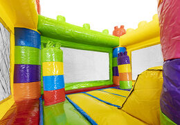 Kaufen sie eine aufblasbare mini-hüpfburg mit superblocks-thema und rutsche für kinder. Bestellen sie aufblasbare hüpfburgen online bei JB-Hüpfburgen Deutschland