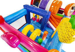 Kaufen sie eine hüpfburg mit flamingo-thema und einer rutsche für kinder. Bestellen sie aufblasbare hüpfburgen online bei JB-Hüpfburgen Deutschland