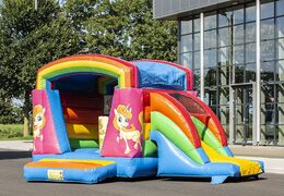 Kleine aufblasbare multifun-hüpfburg im regenbogen-einhorn-design zum kaufen für kinder. Kaufen sie hüpfburgen online bei JB-Hüpfburgen Deutschland