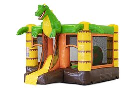 Aufblasbare mini-multiplay-hüpfburg im dinosaurier-design für kinder erhältlich. Bestellen sie hüpfburgen mit rutsche online bei JB-Hüpfburgen Deutschland