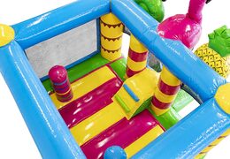 Kaufen sie eine aufblasbare mini-hüpfburg mit flamingomotiv und rutsche für kinder. Bestellen sie aufblasbare hüpfburgen mit rutsche online bei JB-Hüpfburgen Deutschland