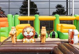 Bestellen sie farbigen aufblasbaren park im dschungel-thema für kinder. Kaufen sie hüpfburgen online bei JB-Hüpfburgen Deutschland