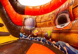 Bestellen sie große aufblasbare offene multiplay-hüpfburg mit rutsche im funcity-piratenthema für kinder. Kaufen sie hüpfburgen online bei JB-Hüpfburgen Deutschland