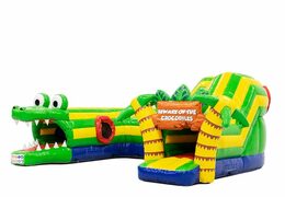 Kaufen sie aufblasbare indoor spielspaß hüpfburg krabbeltunnel im thema krokodil für kinder. Bestellen sie hüpfburgen online bei JB-Hüpfburgen Deutschland