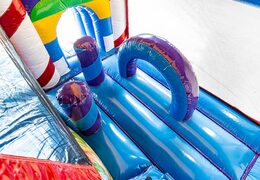 Große aufblasbare indoor-süßigkeits-multiplay-hüpfburg mit rutsche im lego-designfür kinder. Kaufen sie hüpfburgen online bei JB-Hüpfburgen Deutschland