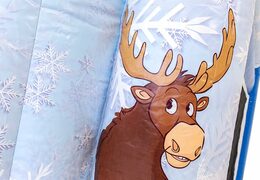 Kaufen sie aufblasbare multiplay-hüpfburg mit blau-weißem eismotiv für den innenbereich mit rutsche und 3D-objekten für kinder. Bestellen sie hüpfburgen online bei JB-Hüpfburgen Deutschland