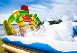 Kaufen sie einen aufblasbaren großen bubble park im hawaii-thema für kinder. Bestellen sie aufblasbare hüpfburgen bei JB-Hüpfburgen Deutschland