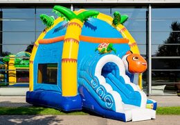 Hüpfburg Maxifun mit Dach und Rutsche im Thema Clownfisch für Kids zu bestellen