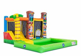 Bestellen sie bei JB-Hüpfburgen Deutschland eine überdachte aufblasbare multiplay-hüpfburg im hawaii-design für kinder. Kaufen sie aufblasbare hüpfburgen online bei JB-Hüpfburgen Deutschland