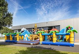 Opblaasbaar mega springkussen in sea life thema met 3D objecten te koop voor kinderen