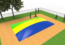 Kaufen sie aufblasbaren Luftberg in der Farbe grün-gelb-blau für kinder. Bestellen sie aufblasbare Luftberge jetzt online bei JB-Hüpfburgen Deutschland