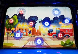 Mini-Schießbude ips Spiel auswechselbares Feuerwehrauto Backsheet bestellen