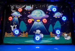  Mini-Schießbude ips-Spiel entfernbare Alien-Rückseitenbestellung