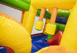 Bestellen Sie aufblasbare Multiplay-Hüpfburg im Löwenmotiv für Kinder