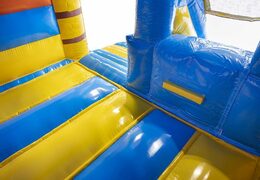 Bestellen Sie aufblasbare Hüpfburg mit Rutsche und Surfbrett im Karibik-Stil für Kinder