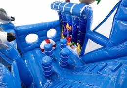 Kaufen sie einen aufblasbaren 9-Meter-hindernisparcours mit 3D-objekten zum Thema Meereswelt für kinder. Bestellen sie aufblasbare parcours jetzt online bei JB-Hüpfburgen Deutschland