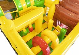 Bestellen Sie aufblasbares Luftkissen im Bananen-Affen-Design mit Rutsche für Kinder