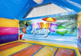 Bestel opblaasbaar luchtkussen met glijbaan in summer party thema voor kinderen