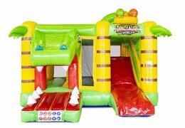 Kaufen Sie eine kompakte aufblasbare Hüpfburg mit Rutsche im Dino-Design für Kinder