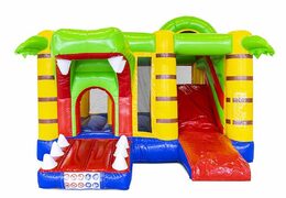 Aufblasbare Hüpfburg mit Krokodilmotiv und Rutsche zum Verkauf für Kinder