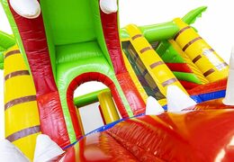 Kaufen Sie aufblasbare Hüpfburg mit Rutsche und 3D-Krokodil als Eingang für Kinder