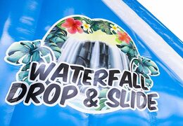 Bestellen Sie aufblasbare große Wasserrutsche im Wasserfall-Design für Kinder