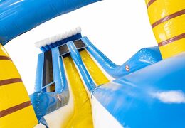 Aufblasbare Wasserrutsche zum Verkauf in Blau und Weiß und Palmen für Kinder
