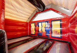 Hüpfburg Luftkissen mit Rutsche im Tierhotel-Design für Kinder bestellen