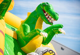 Kaufen Sie das Luftkissen-Multiplay-Super-Dino-Thema mit Sprungbereich und Rutsche für Kinder
