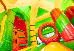 Luftkissen-Multiplay-Super-Dino-Thema mit Sprungbereich und Rutsche zum Verkauf für Kinder