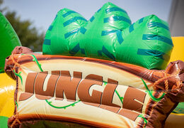 Bestellen Sie aufblasbares Multiplay-Super-Luftkissen mit Elefanten- und Gorilla-Dschungel-Thema für Kinder