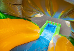 Jungle Theme Aufblasbarer Multiplay Big Bouncer mit Rutsche für Kinder zum Verkauf