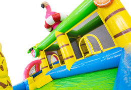 Flamingo-Themen-Hüpfburg für Kinder. Kaufen Sie Schlauchboote online bei JB-Hüpfburgen Deutschland