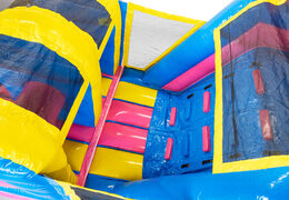 Bestellen Sie einen 13 meter aufblasbaren Hindernisparcours im Thema Flamingo für Kinder. Kaufen sie aufblasbare hindernisparcours jetzt online bei JB-Hüpfburgen Deutschland